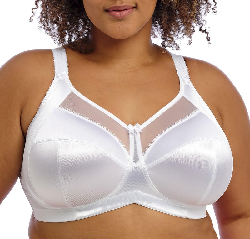 GODDESS Women's Plus-Size Keira Soft Cup Bra, White, 38H